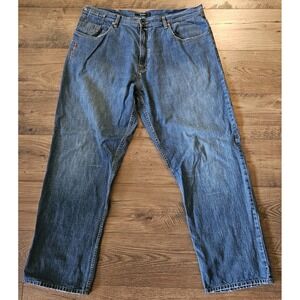 VTG Sean John Jeans 40 Blue Baggy Wide Leg Hip Hop Rap Skater Hammer Loop Y2K